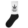 Support Melanoma Cancer Awareness With A Black Cannabis Leaf Socks