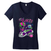 invader flakes Women's V-Neck T-Shirt
