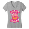 donut ghost Women's V-Neck T-Shirt