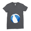 Blue Beachball Baby Boy Ladies Fitted T-Shirt