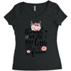 Tough She Be But Little She Is Fierce Women's Triblend Scoop T-shirt