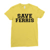 save ferris Ladies Fitted T-Shirt