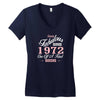 sassy fabulous since 1972 birthday gift Women's V-Neck T-Shirt