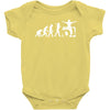 dj evolution funny music mixing djing disk jockey turntable Baby Onesie