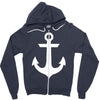 anchor black sailor vintage style navy nautical Zipper Hoodie