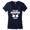 This Girl Pooped Today! Women's V-Neck T-Shirt