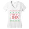 team 10 ugly christmas Women's V-Neck T-Shirt