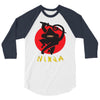 love ninja monkey banana 3/4 Sleeve Shirt