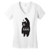 Black Bear Metal Women's V-Neck T-Shirt