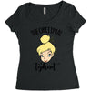 The Orijinal Topknot Tinkerbell, Tinkerbell Women's Triblend Scoop T-shirt
