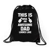 new daddy christmas funny Drawstring Bags