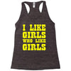 i like girls who like girls Racerback Tank