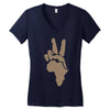 peace to africa Women's V-Neck T-Shirt