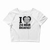 24 hour breakfast Crop Top