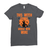 wine witch! Ladies Fitted T-Shirt