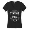 original parts vintage established 1954 perfectly aged Women's V-Neck T-Shirt