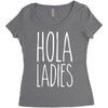hola ladies   cool hip funny Women's Triblend Scoop T-shirt