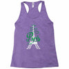 paris script eiffel tower french france Racerback Tank