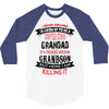 Super Cool Grandad Of A Freaking Awesome Grandson 3/4 Sleeve Shirt