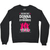 Donna And Dynamos White Letter Crewneck Sweatshirt