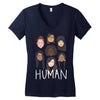 Women's March We are Human Women's V-Neck T-Shirt