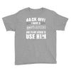 Back Off Crazy Granddad Afraid To Use Him Youth Tee