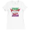 straight outta arkham Ladies Fitted T-Shirt