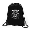 i love the world i will never stop exploring Drawstring Bags