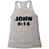 john 3 16 Racerback Tank
