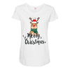 merry cristmas reindeer Maternity Scoop Neck T-shirt