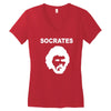 socrates brazil 70s football world cup legend retro Women's V-Neck T-Shirt