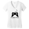 custom text Women's V-Neck T-Shirt