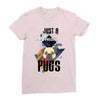 who loves pugs Ladies Fitted T-Shirt