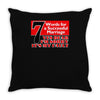 funny  7 words for marriage, ideal gift, birthday present Throw Pillow