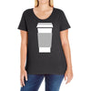 coffee (2) Ladies Curvy T-Shirt