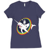 narwhal rainbow stormtrooper Ladies Fitted T-Shirt