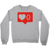 no love notification Crewneck Sweatshirt