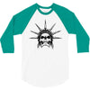 evil skull face 3/4 Sleeve Shirt