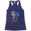 looney tunes genius at work Racerback Tank