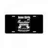 June Girls Are Sunshine Mixed With A Little Hurricane License Plate