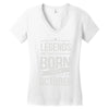 legends are born in october Women's V-Neck T-Shirt