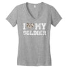 i love my soldier hunter camouflage Women's V-Neck T-Shirt