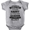 Super Cool Nanny Of A Freaking Awesome Grandson Baby Onesie