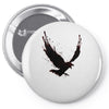 black raven with red eye Pin-back button