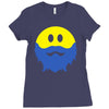 bearded smiley face Ladies Fitted T-Shirt