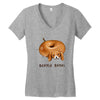 beagle bagel Women's V-Neck T-Shirt