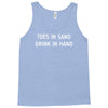 toes in sand drink in hand Tank Top