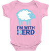 i m with herd Baby Onesie