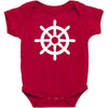 steering wheel sail boat funny Baby Bodysuit