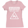 warning does not play well with others Ladies Fitted T-Shirt